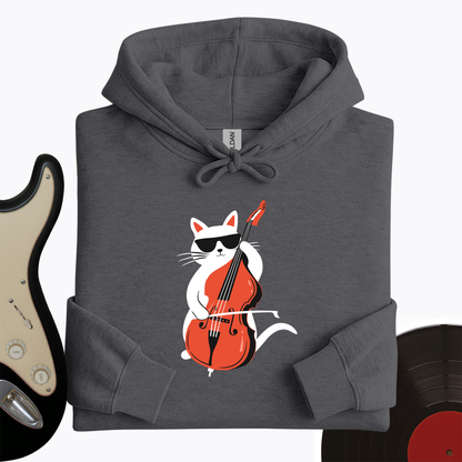 Cat Playing Cello Hoodie