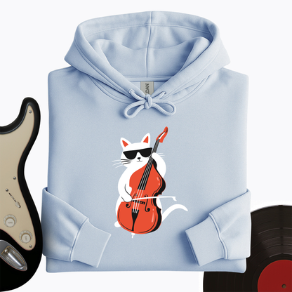 Cat Playing Cello Hoodie