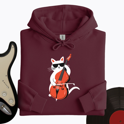 Cat Playing Cello Hoodie
