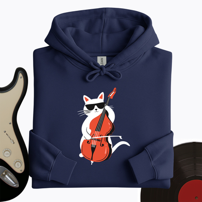 Cat Playing Cello Hoodie