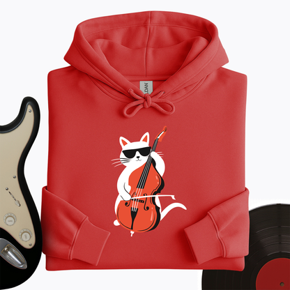Cat Playing Cello Hoodie