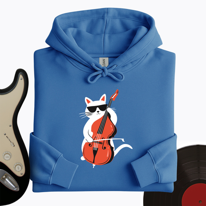 Cat Playing Cello Hoodie