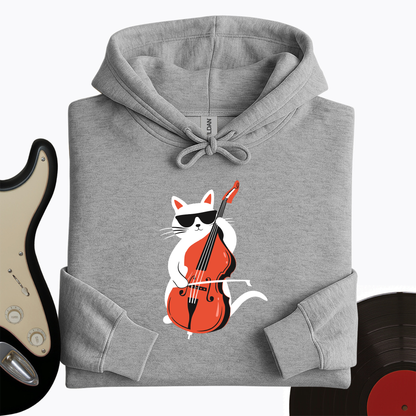 Cat Playing Cello Hoodie