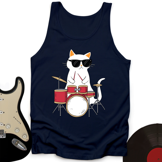 Drummer Cat Tank Top
