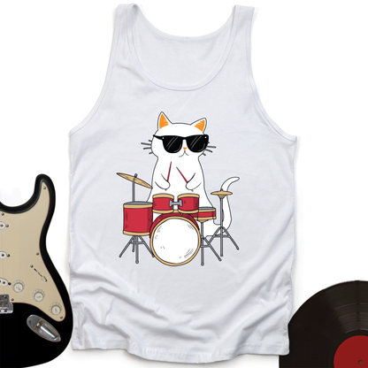 Drummer Cat Tank Top