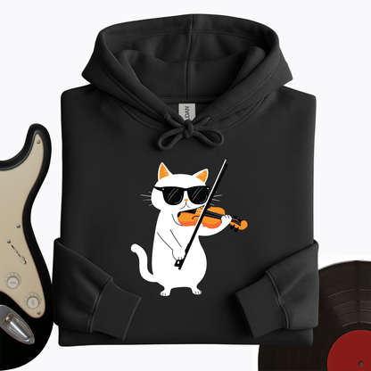 Cat Playing Violin Hoodie
