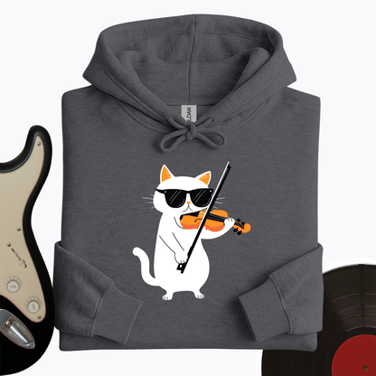 Cat Playing Violin Hoodie
