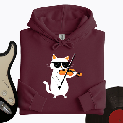 Cat Playing Violin Hoodie