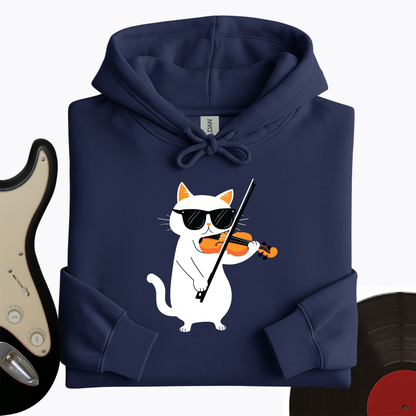Cat Playing Violin Hoodie