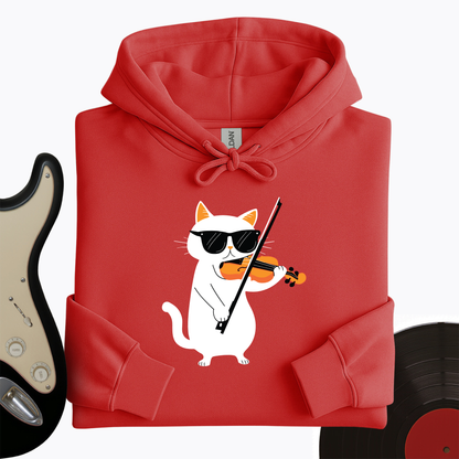 Cat Playing Violin Hoodie