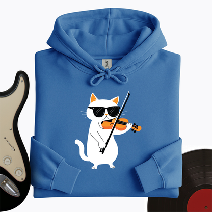 Cat Playing Violin Hoodie