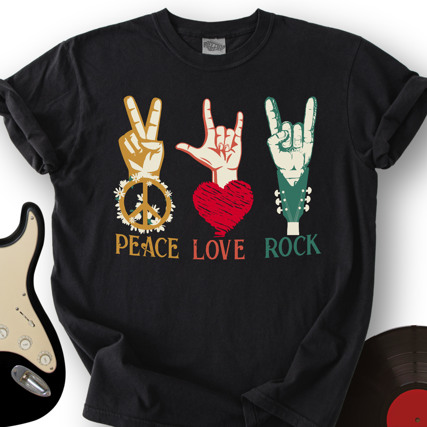 Peace, Love, Rock T-Shirt