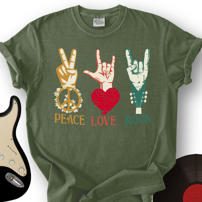 Peace, Love, Rock T-Shirt