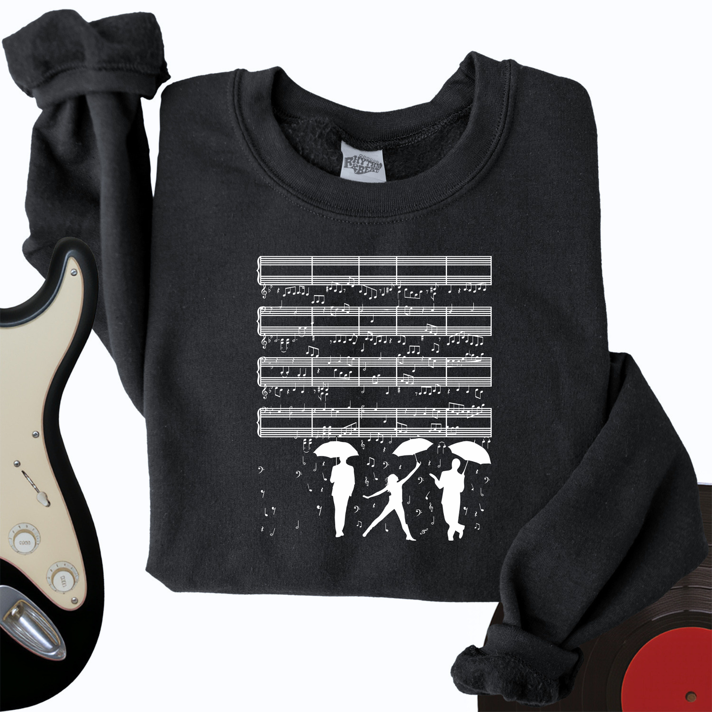 Raining Music Notes Crewneck