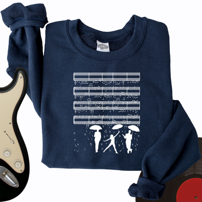 Raining Music Notes Crewneck