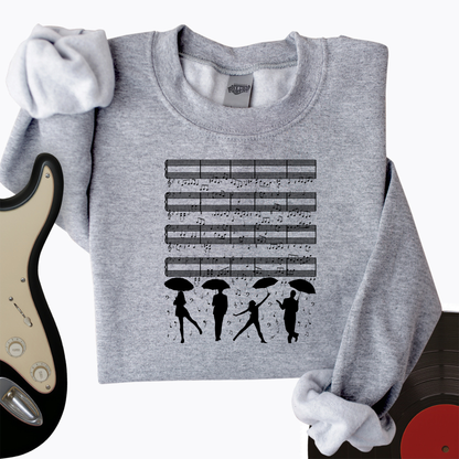Raining Music Notes Crewneck