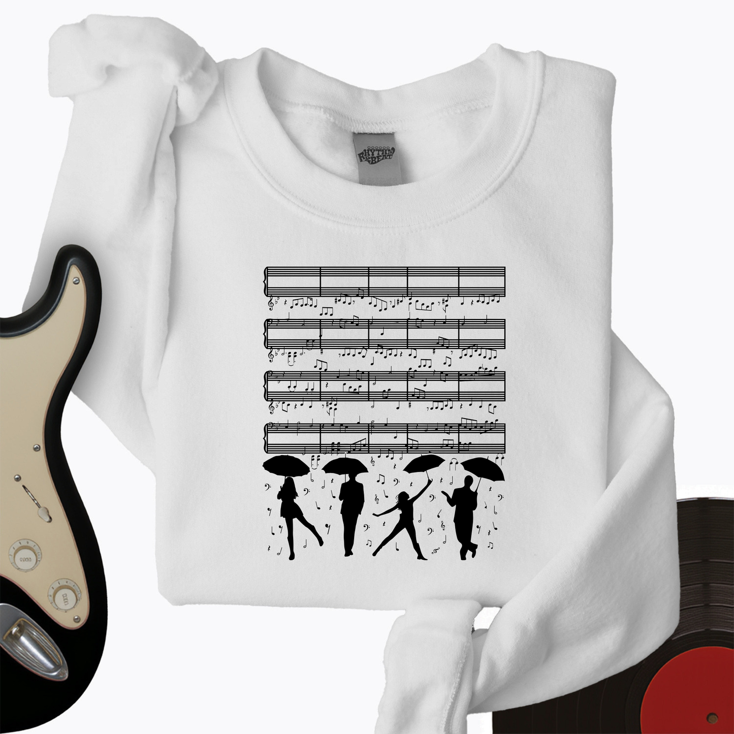 Raining Music Notes Crewneck