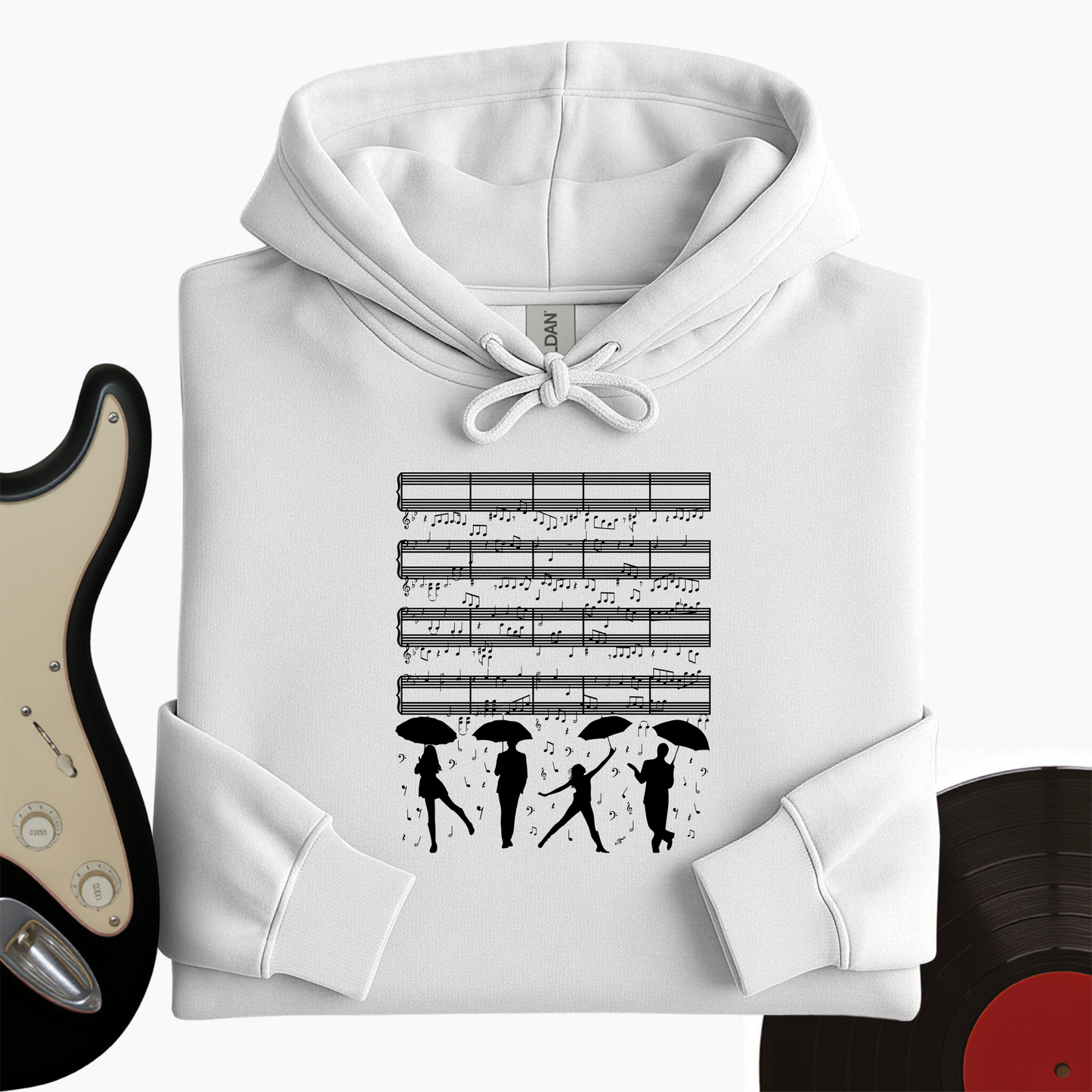 Raining Music Notes Hoodie