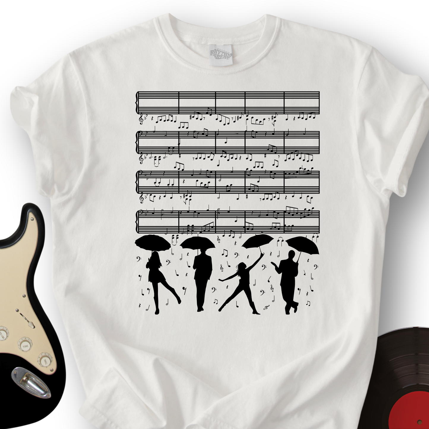 Raining Music Notes T-Shirt