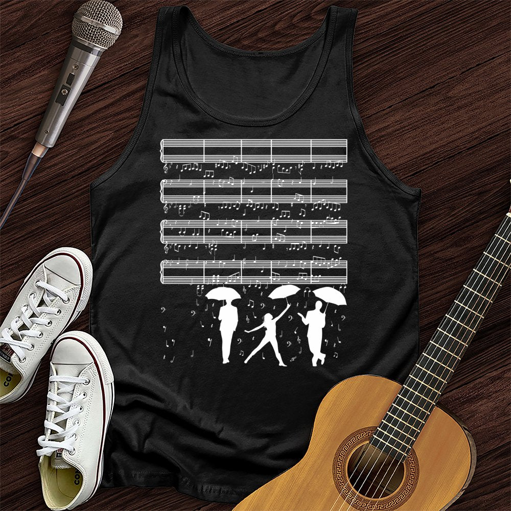 Raining Music Notes Tank Top