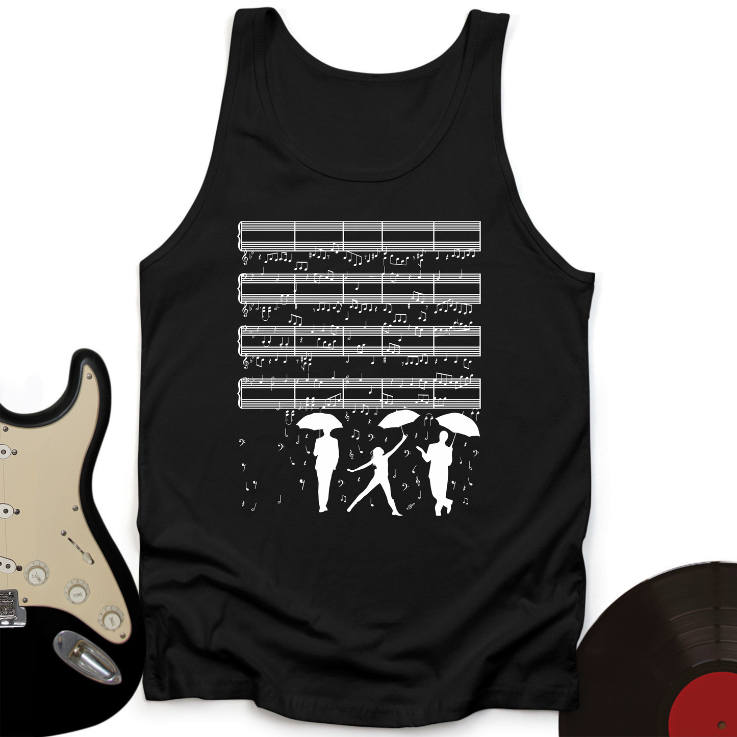 Raining Music Notes Tank Top