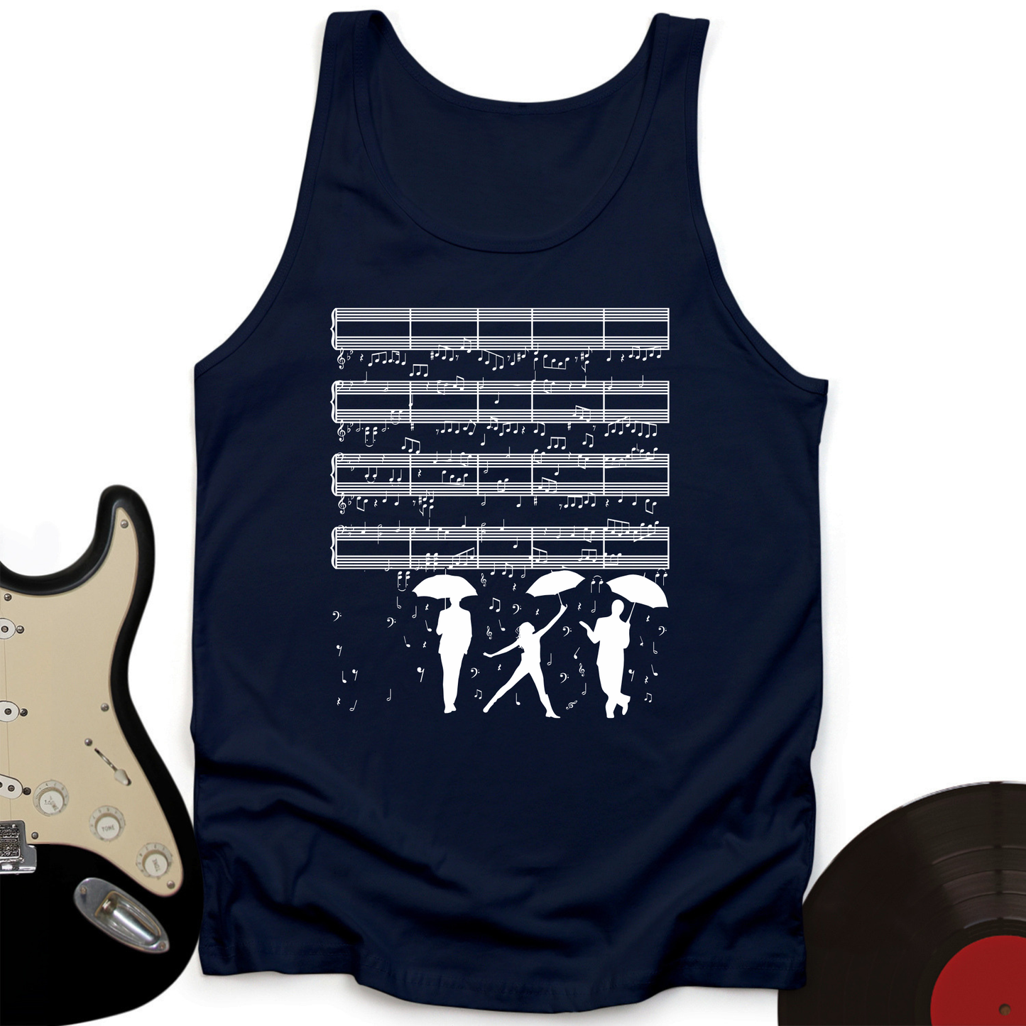 Raining Music Notes Tank Top