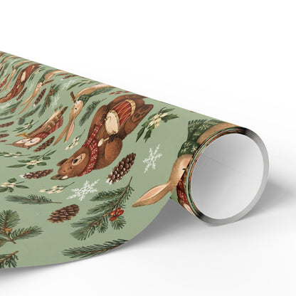 Woodland Winter Band Wrapping Paper