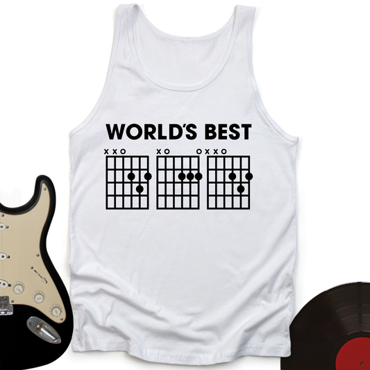 World's Best Dad Guitar Unisex Tank Top