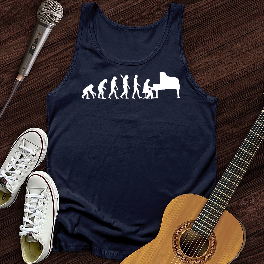 Evolution Of Pianist Tank Top