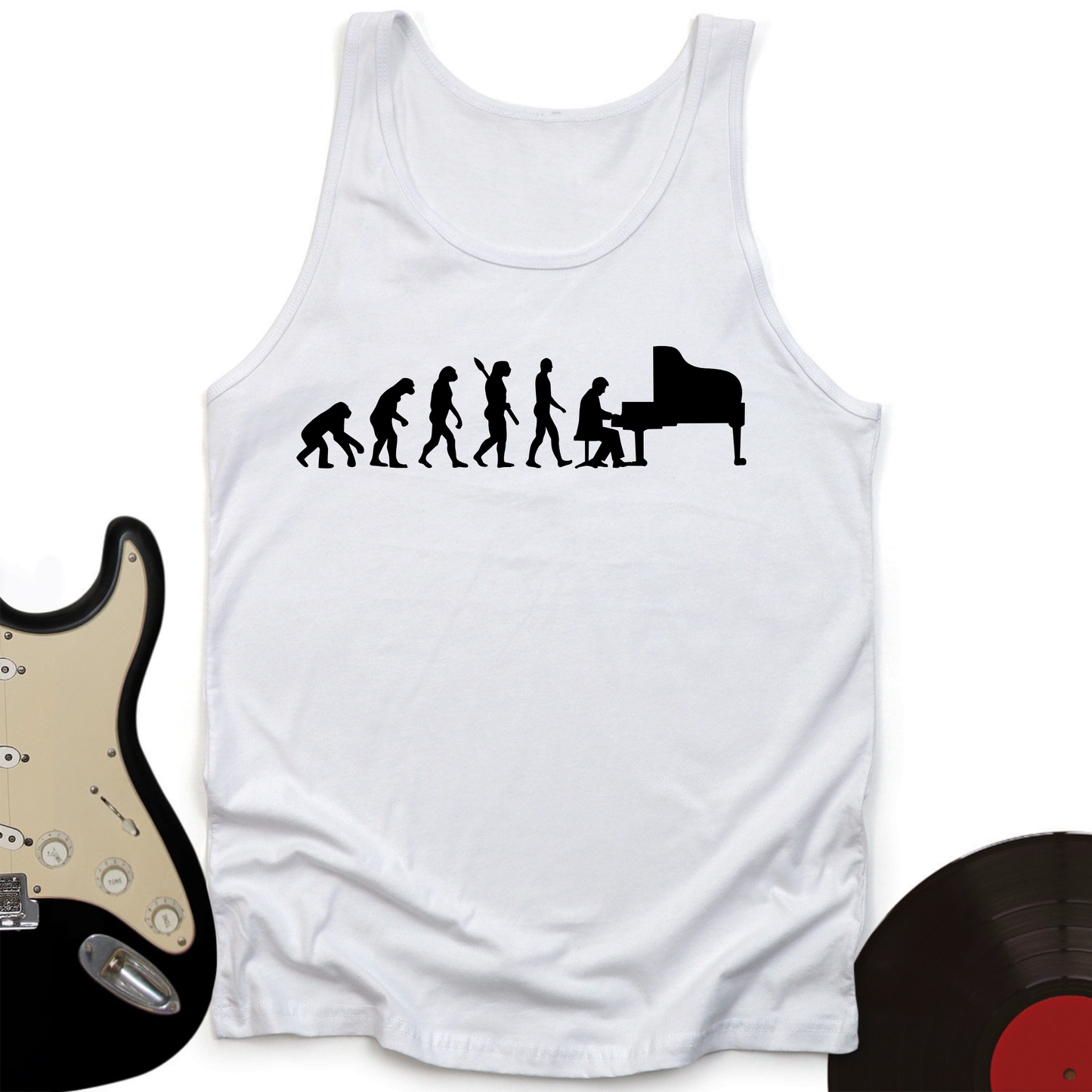 Evolution Of Pianist Tank Top