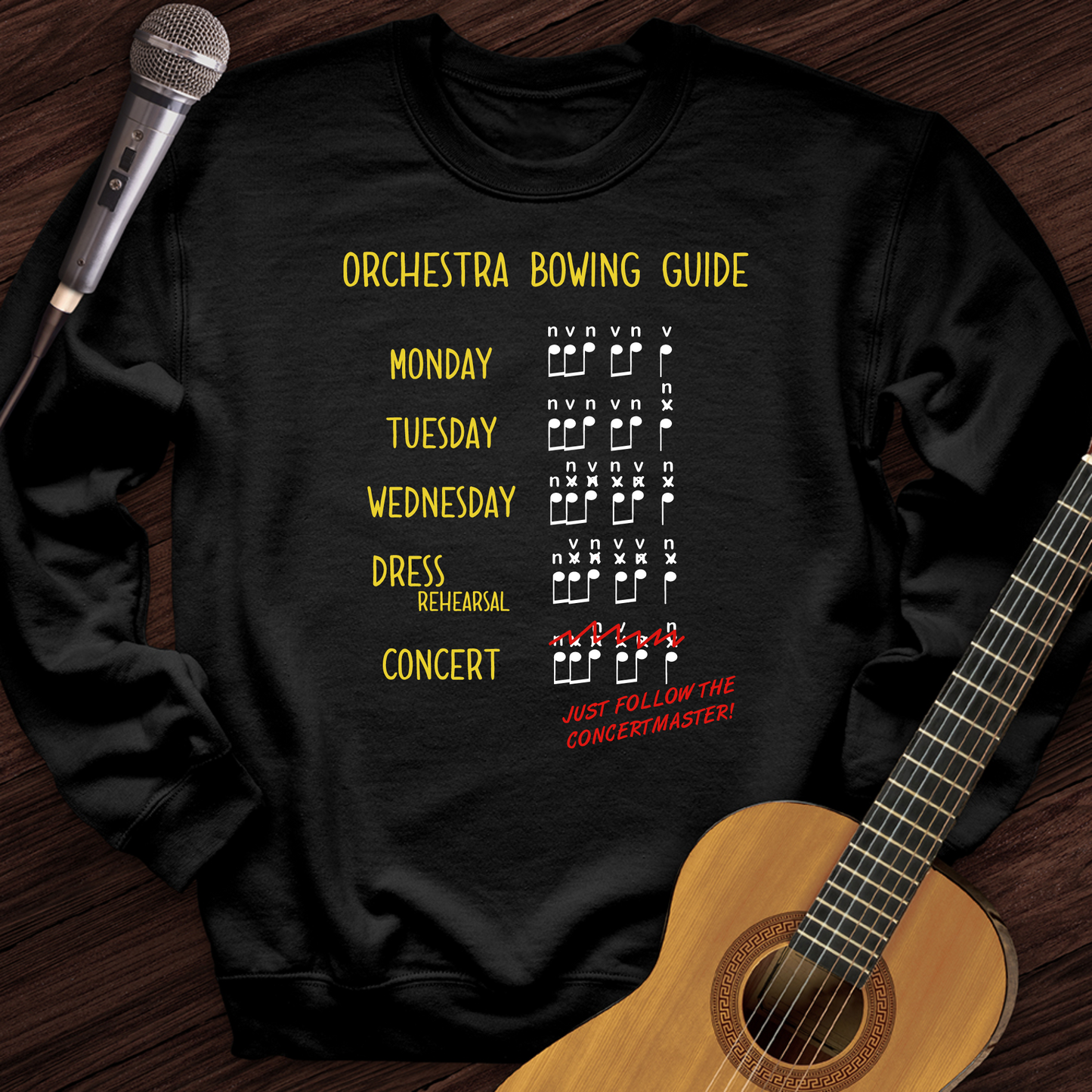 Orchestra Bowing Guide Crewneck