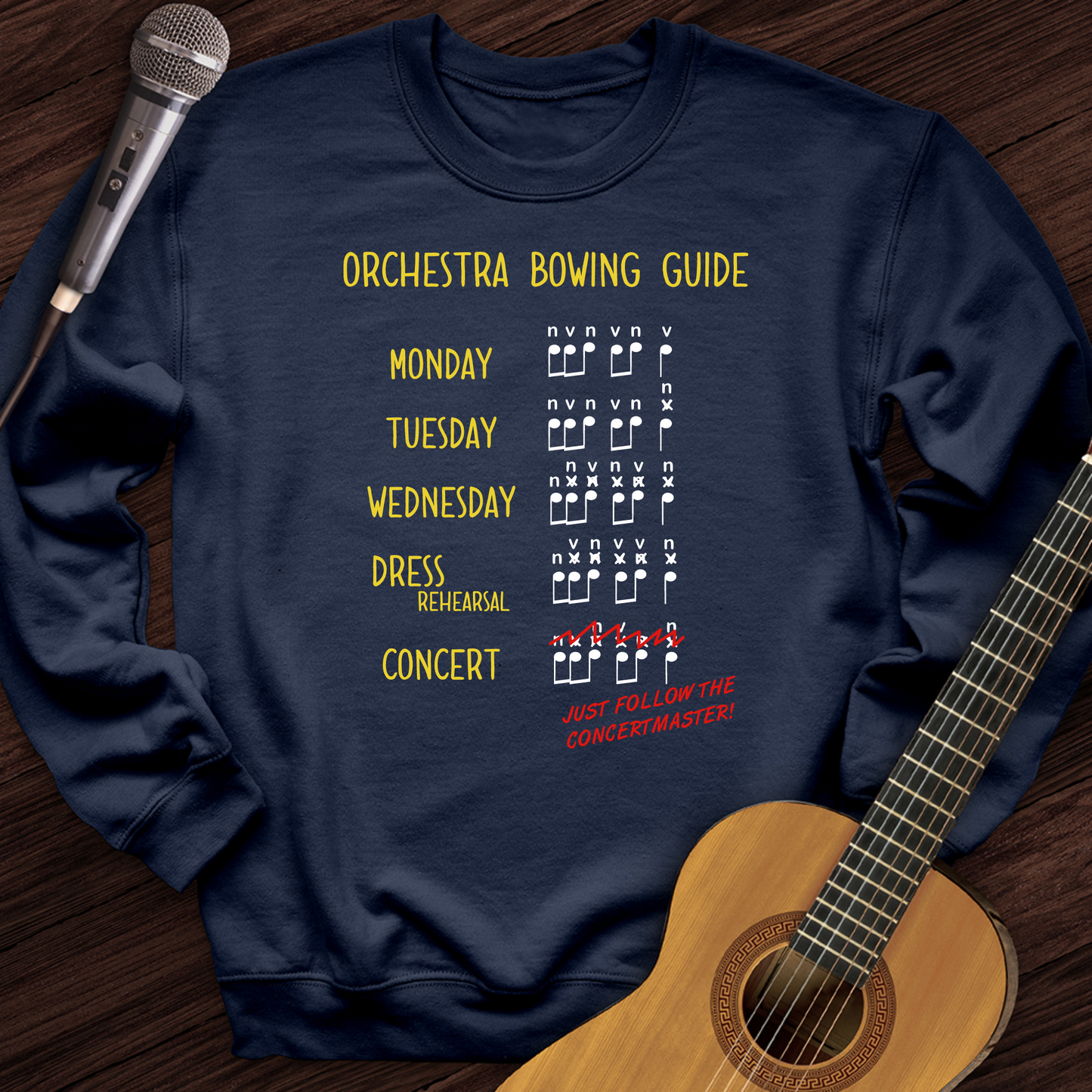 Orchestra Bowing Guide Crewneck