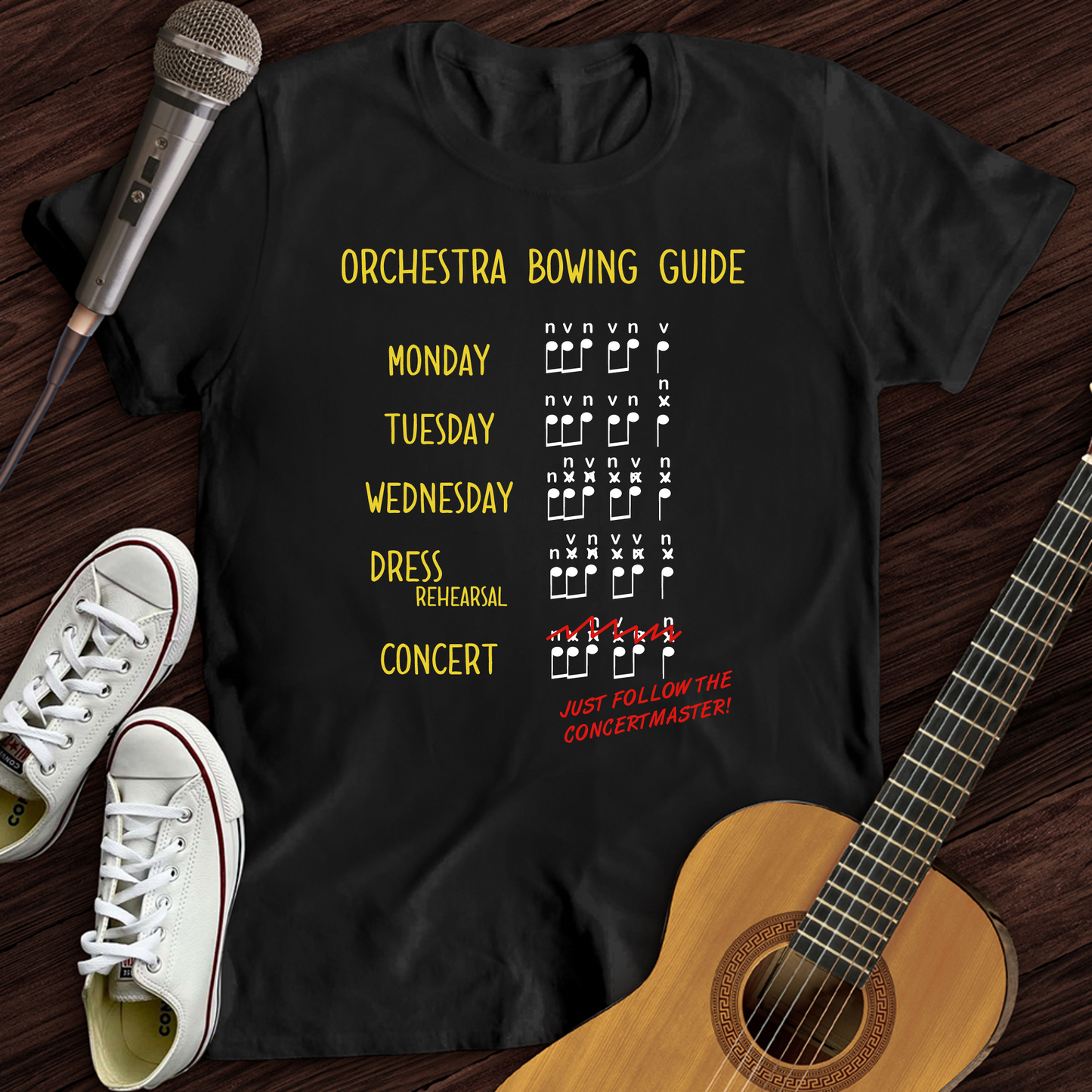 Orchestra Bowing Guide T-Shirt