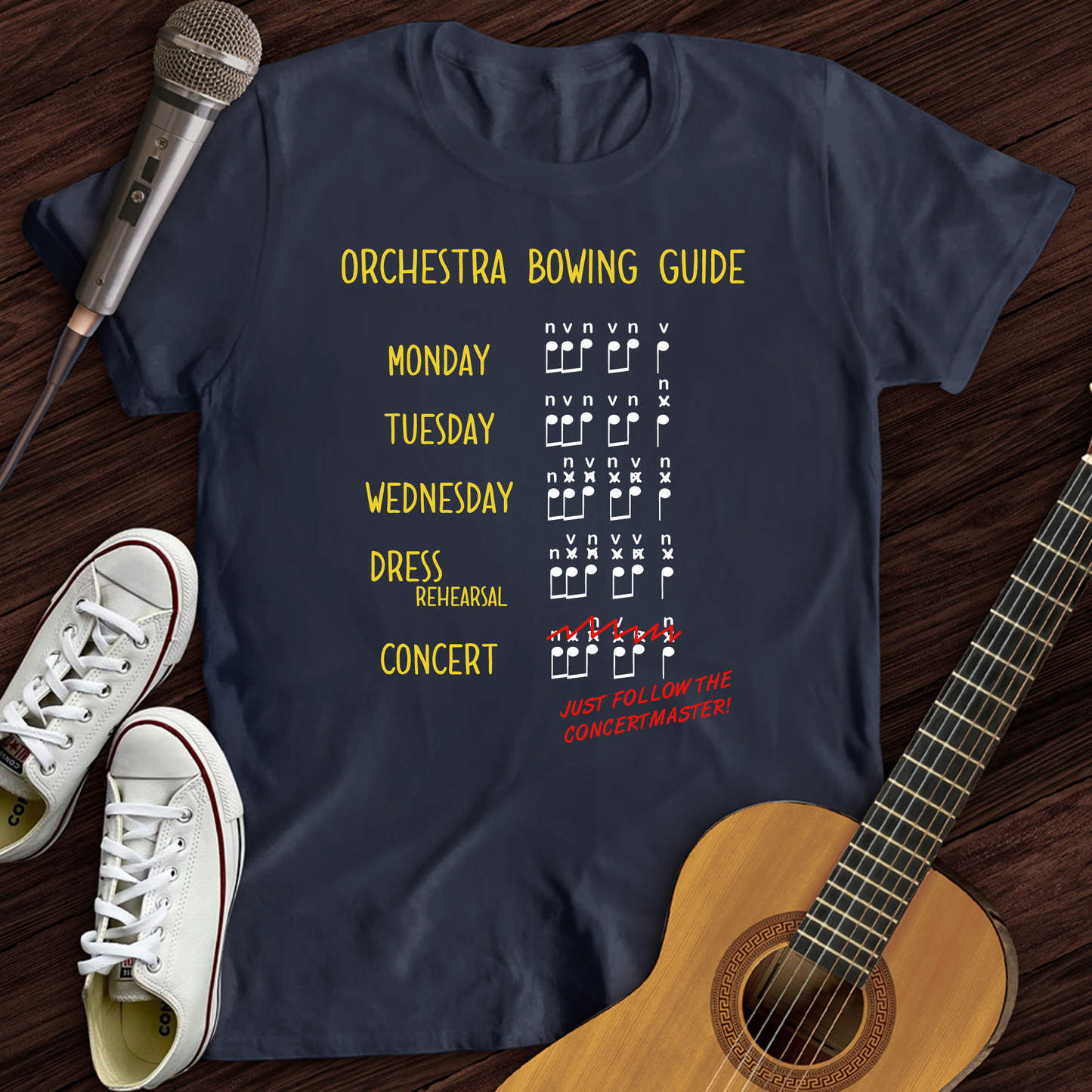 Orchestra Bowing Guide T-Shirt