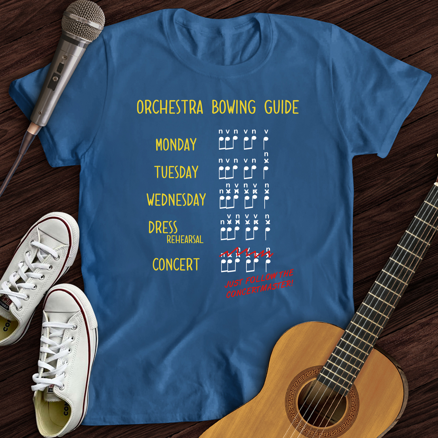 Orchestra Bowing Guide T-Shirt