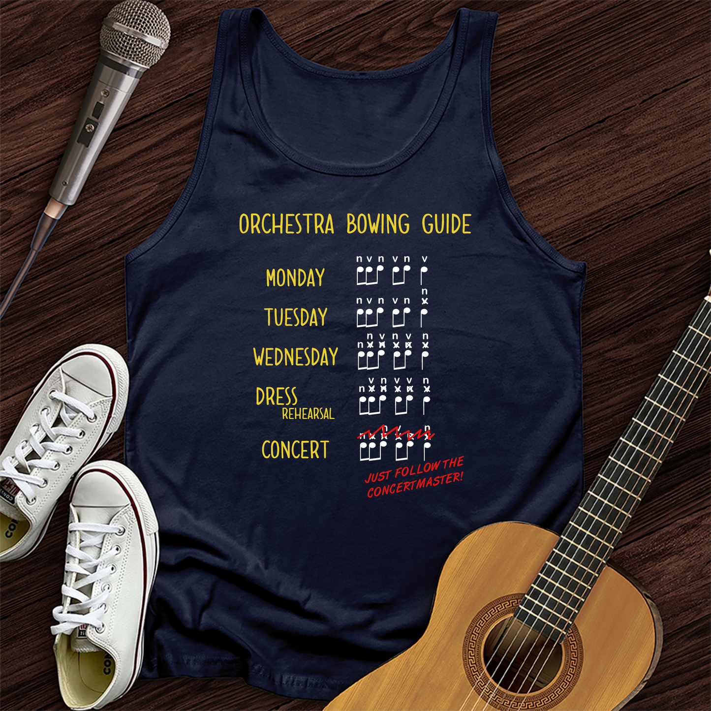 Orchestra Bowing Guide Tank Top