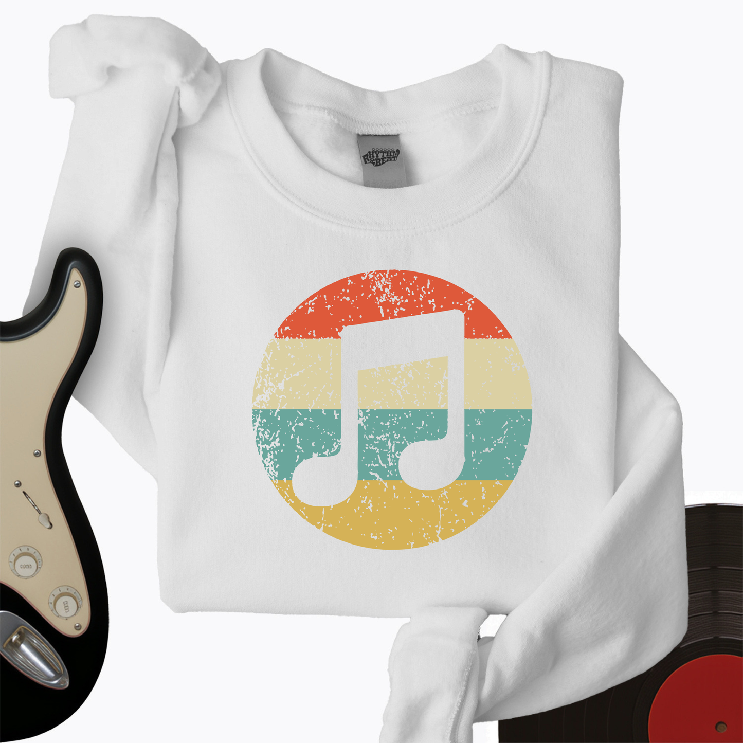 Retro Music Note Crewneck