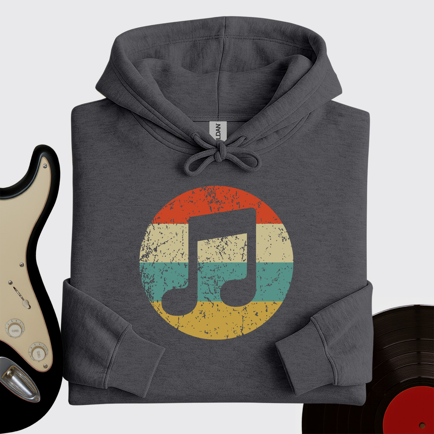Retro Music Note Hoodie