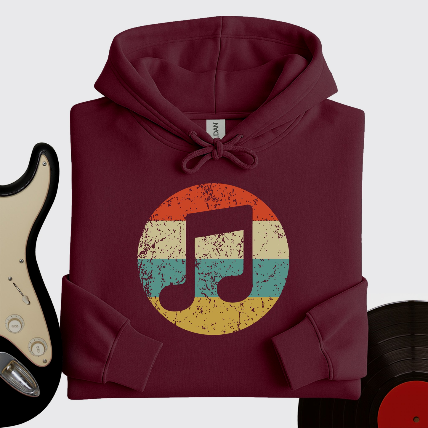 Retro Music Note Hoodie