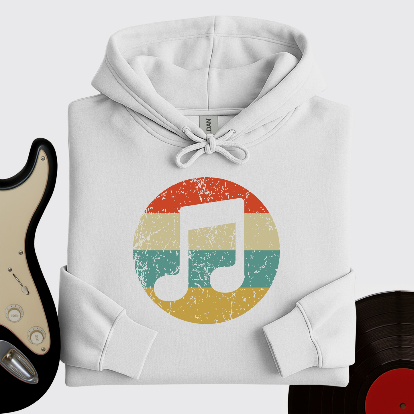 Retro Music Note Hoodie