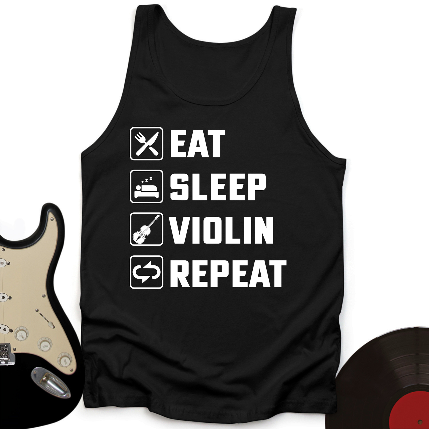 Eat, Sleep, Violin, Repeat Tank Top
