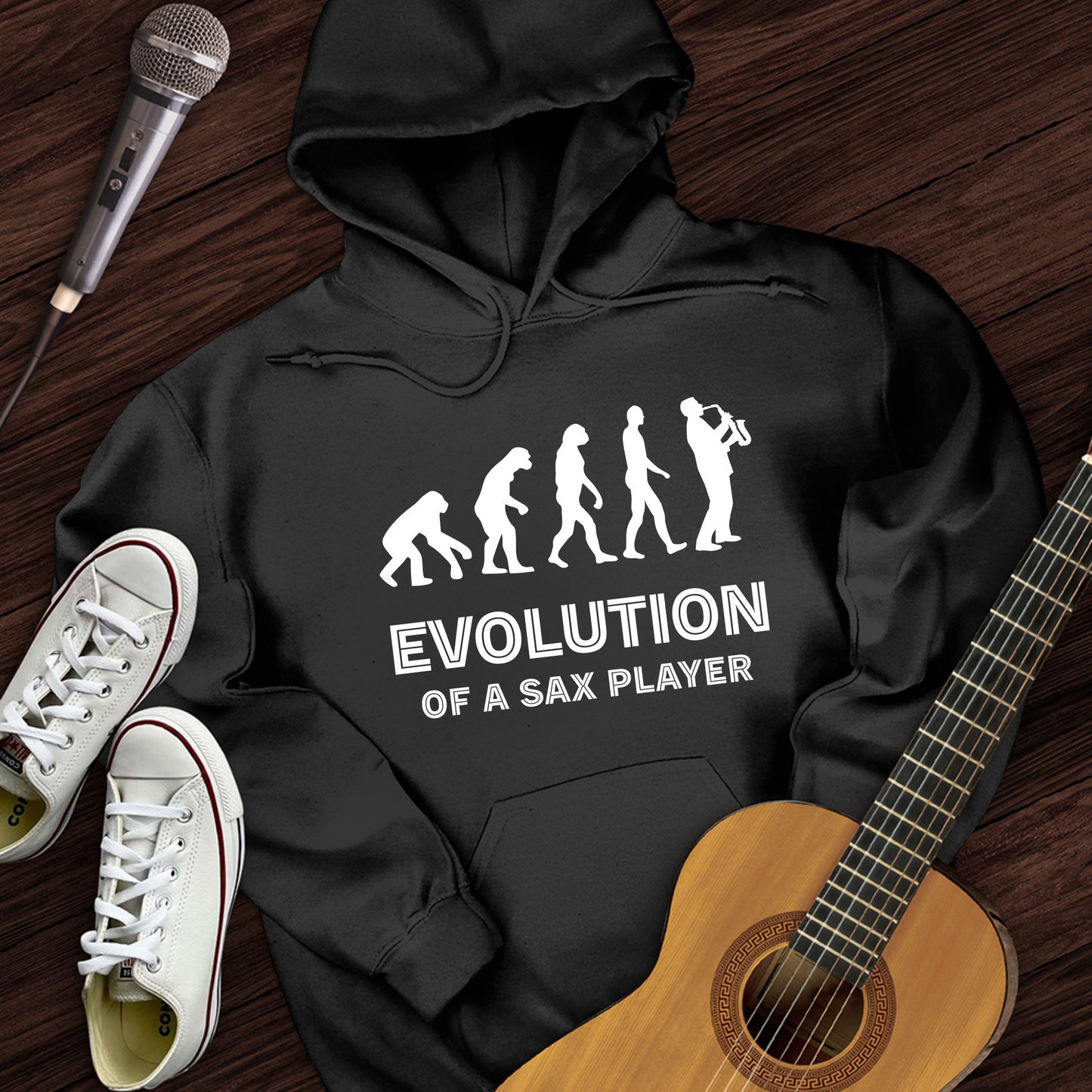 Evolution Of A Sax Player Hoodie