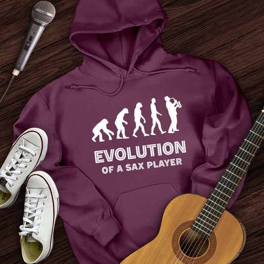 Evolution Of A Sax Player Hoodie