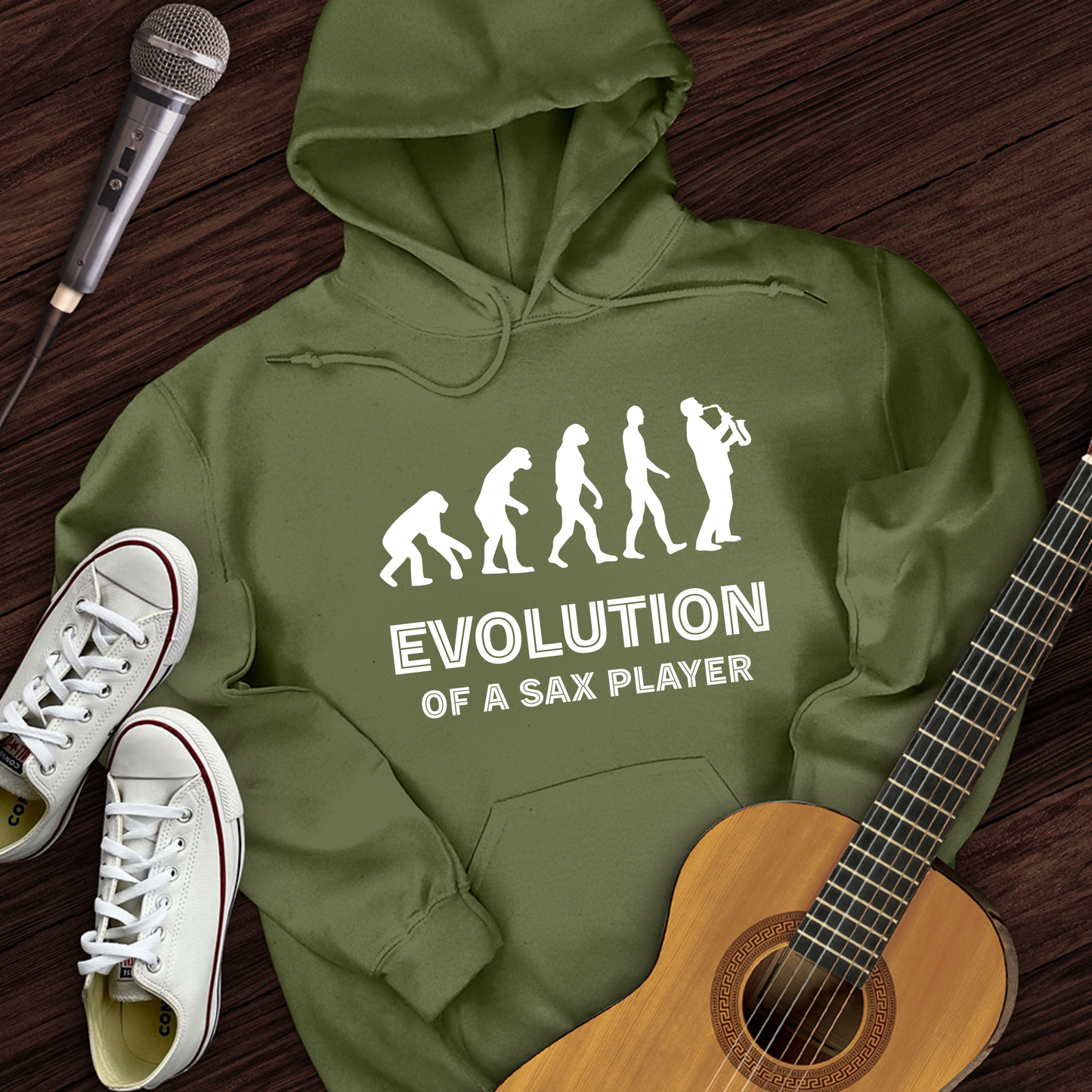 Evolution Of A Sax Player Hoodie