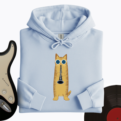 Cat Playing The Clarinet Hoodie
