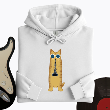 Cat Playing The Clarinet Hoodie