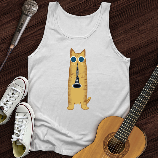 Cat Playing The Clarinet Tank Top