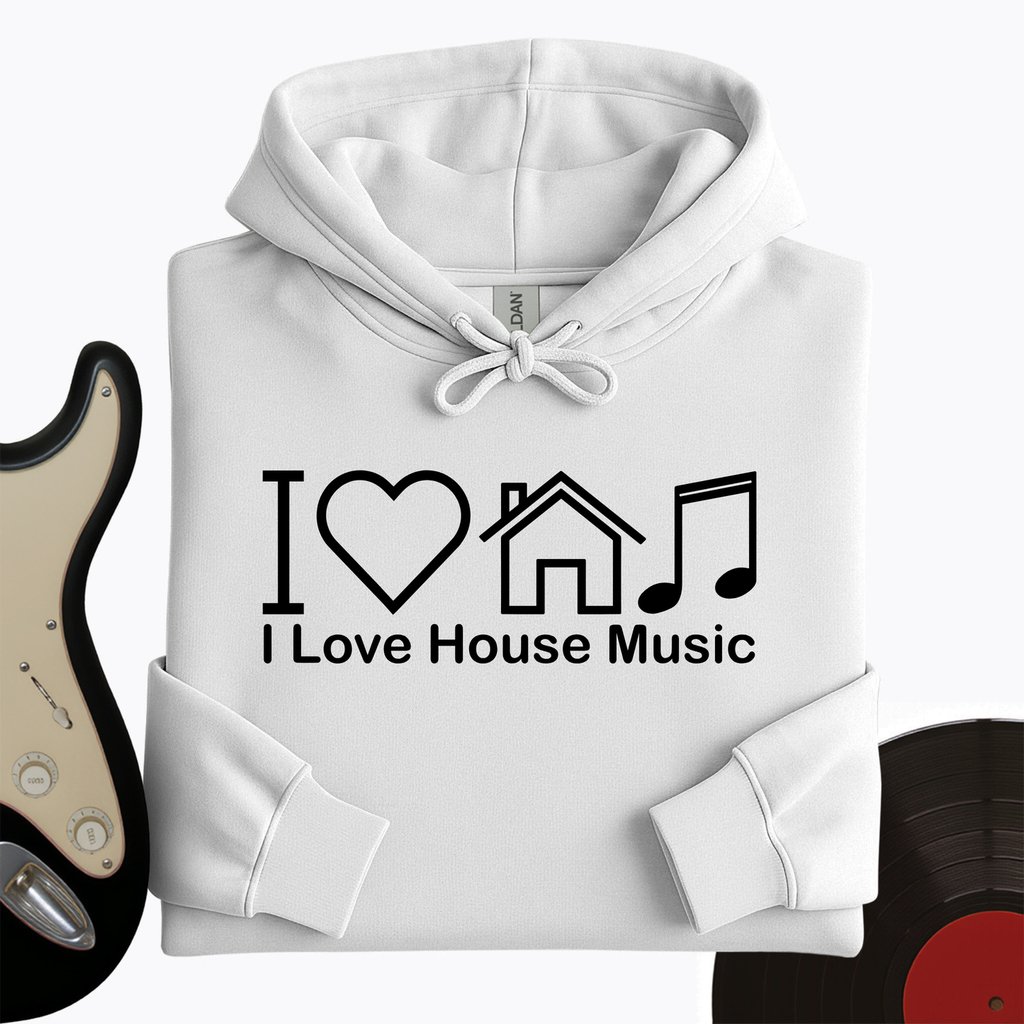 I Love House Music Hoodie