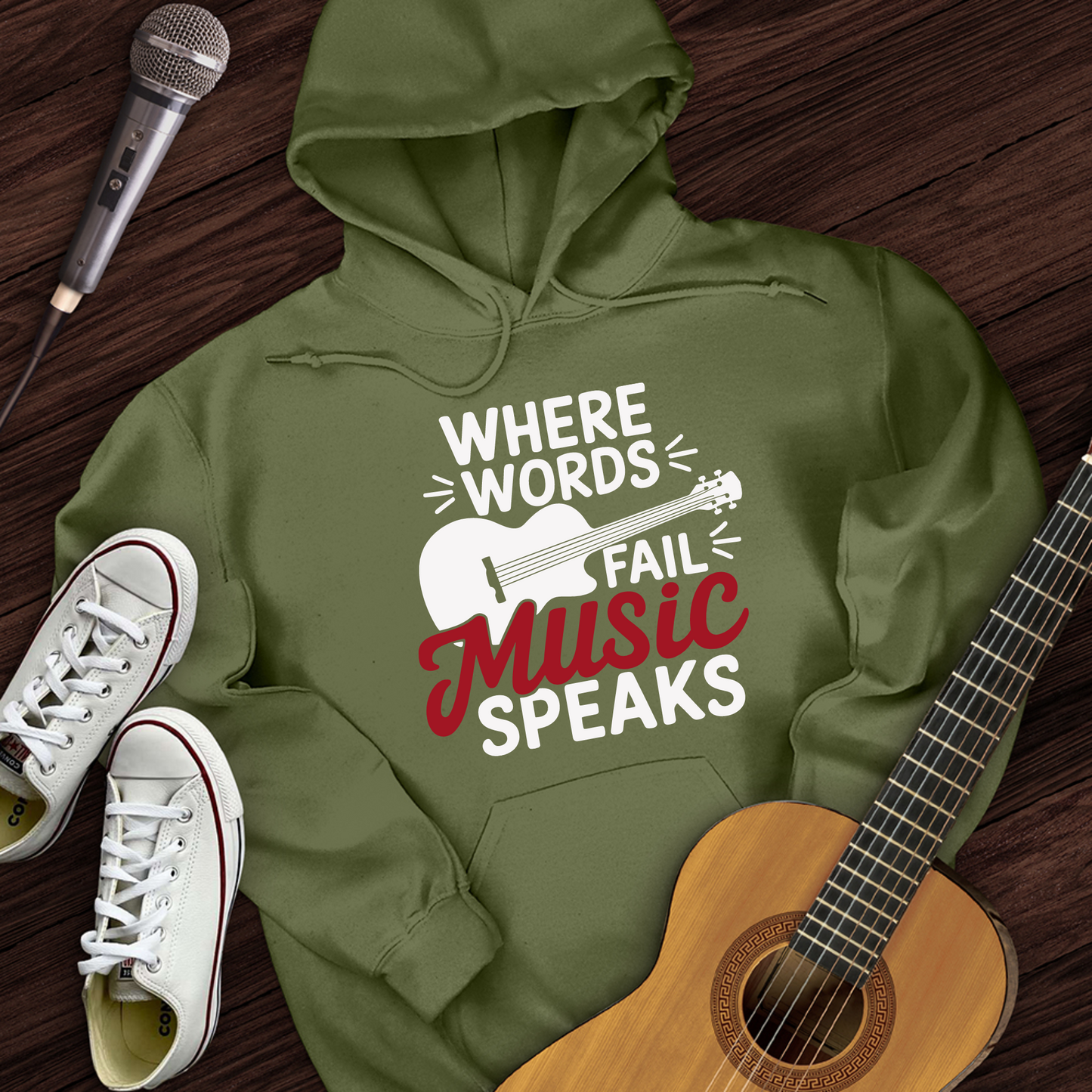 Where Words Fail Music Speaks Hoodie