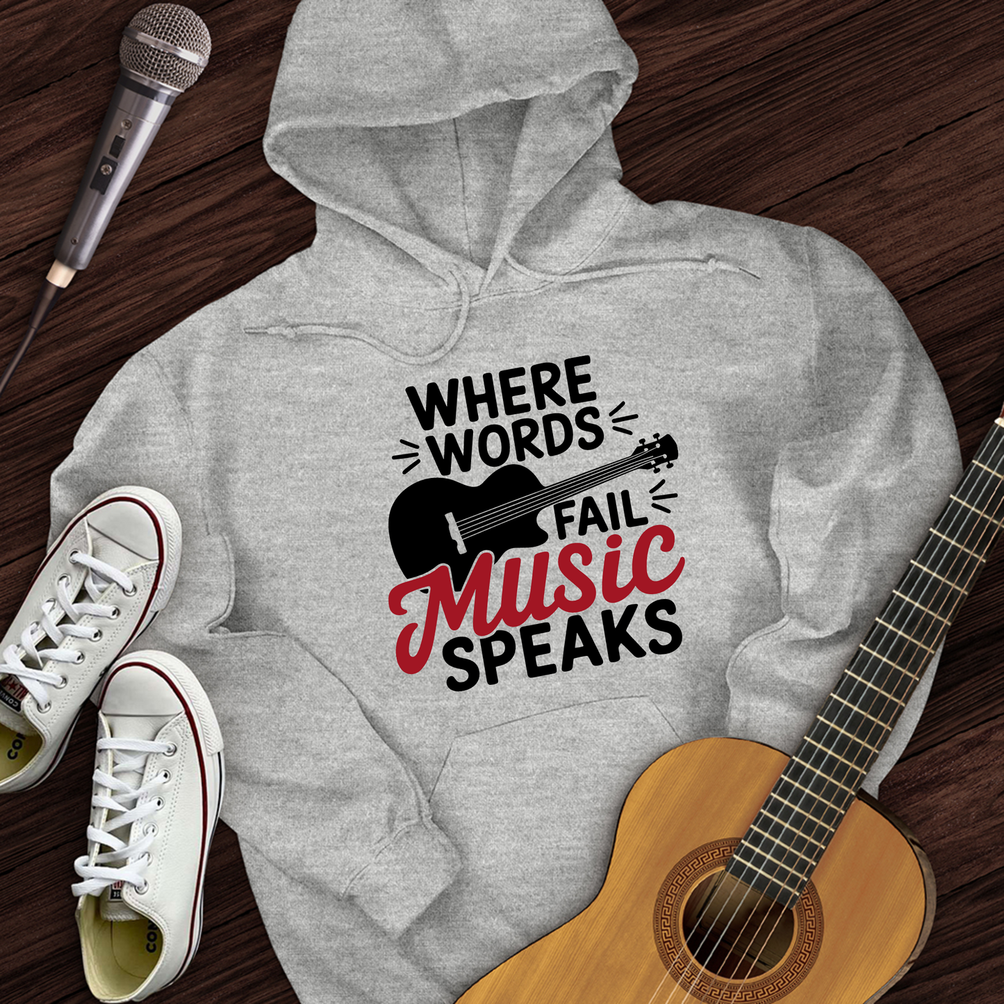 Where Words Fail Music Speaks Hoodie